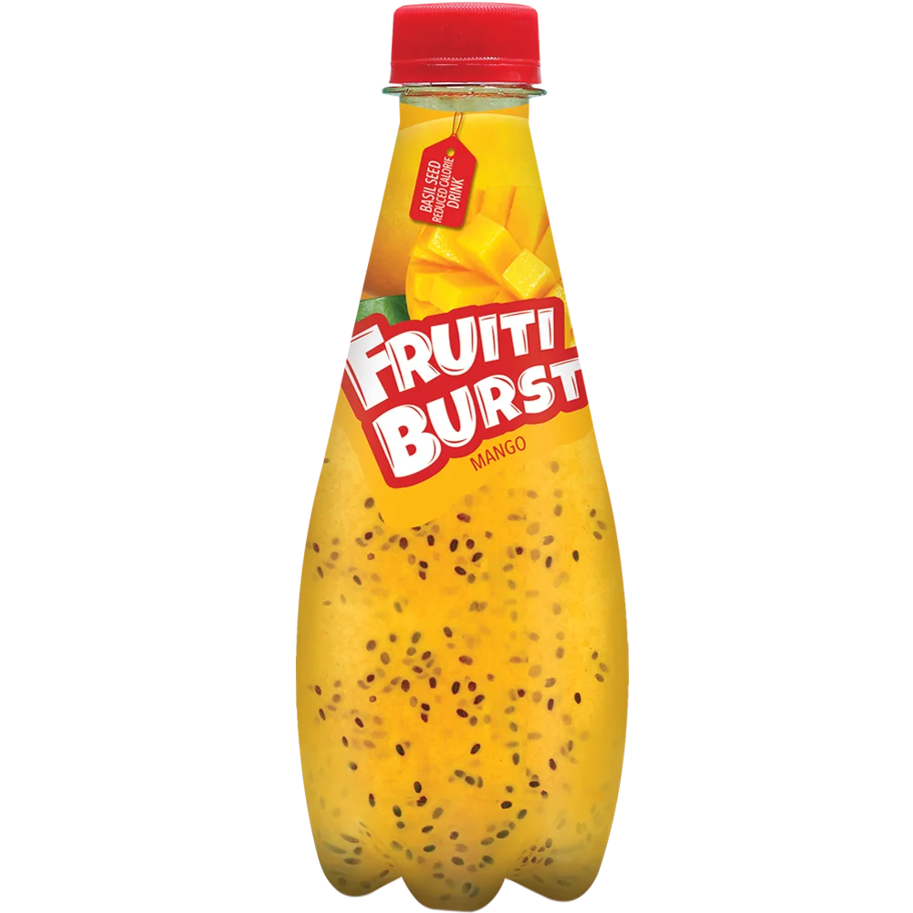 Высокое качество Fruiti взрыв МАНГО НАПИТОК С Натуральные Семена базилика 12X330 мл ПЭТ-бутылки Премиум упаковка