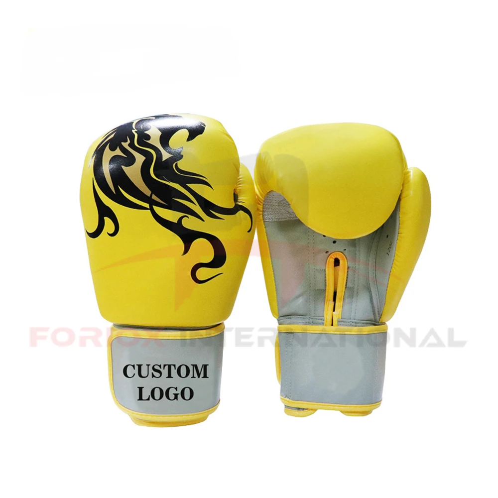 
custom brand logo wholesale custom made cheap leather/PU leather boxing glove 