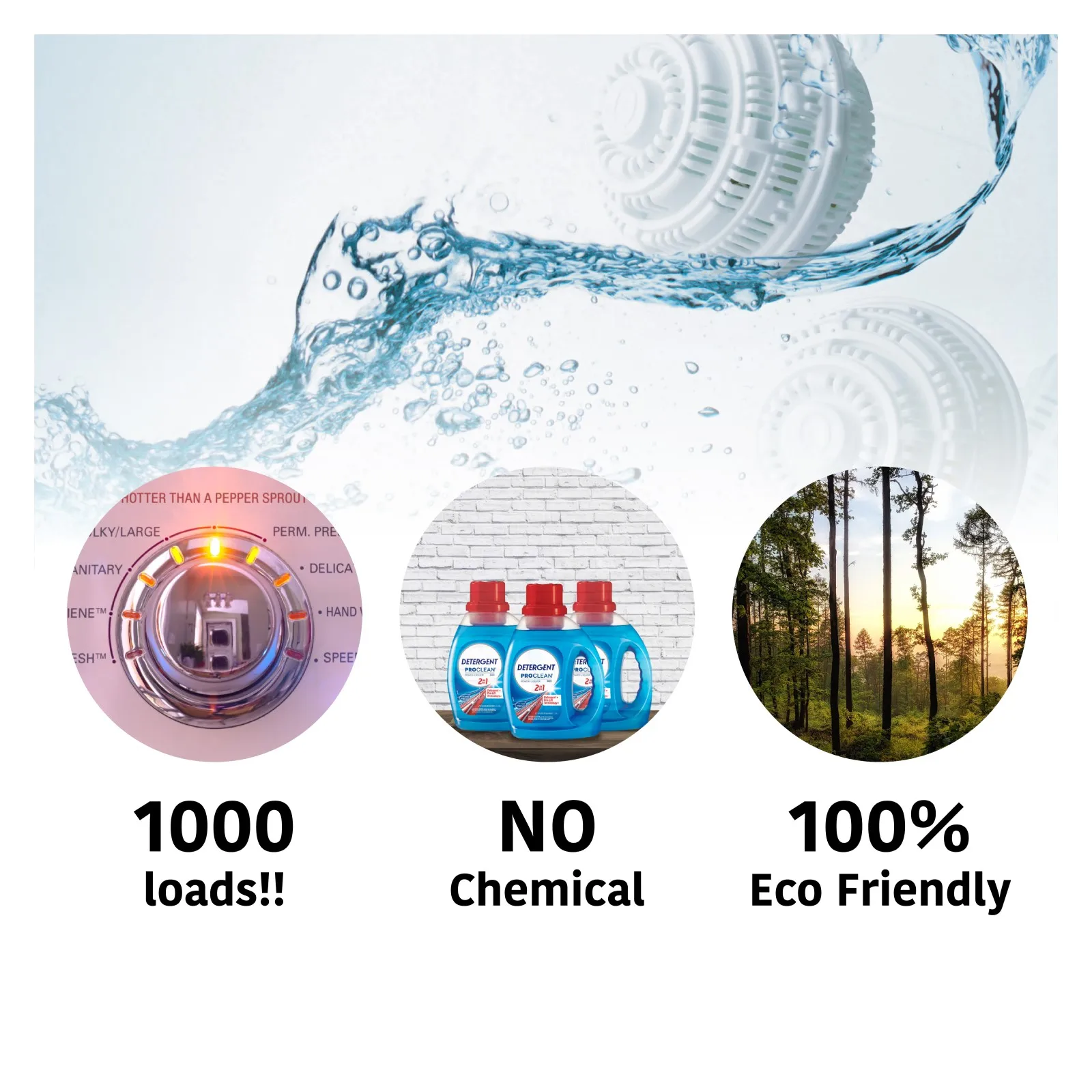 High Quality Eco Hi-Ball Power Clean Laundry without Any Detergent Globe type Special Ceramic Ball for Washing Machine