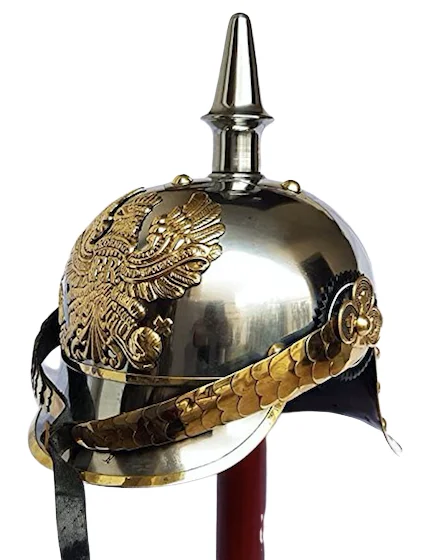 Немецкий Пруссии pickelhaube шипами Первой мировой войны защитный шлем носимых офицерская