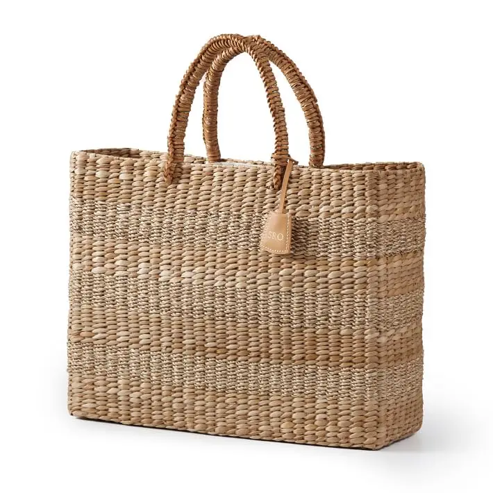 Natural Woven seagrass shopping basket  Seagrass Beach Bag Fashionable Item For Summer Made In Vietnam High Quality
