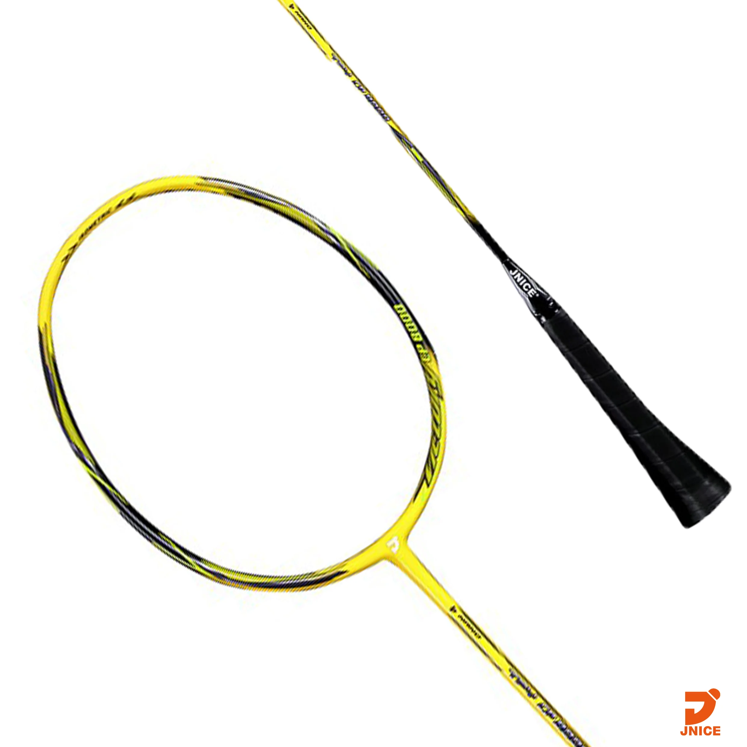 Taiwan made professional long shaft carbon fiber badminton training racket