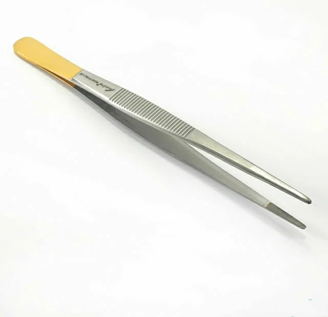 Stainless Steel Thumb Tissue Forceps Straight High Quality Medical Grade
