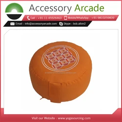 Wholesale price yoga meditation cushion zafu buckwheat husk fulling Indian supplier