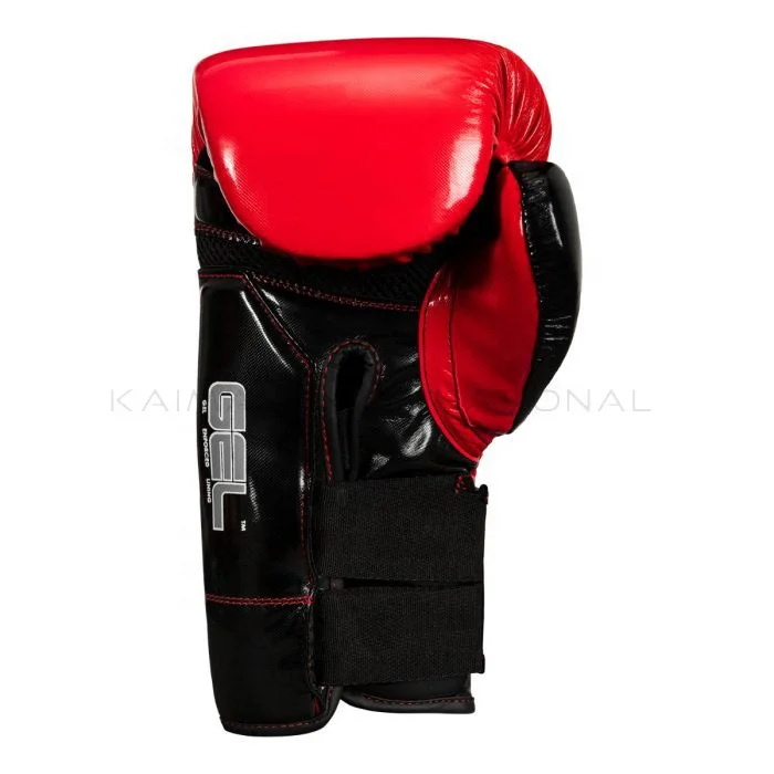 
Pakistani Wholesale Black and Red Customized cow hide Leather Boxing Gloves 