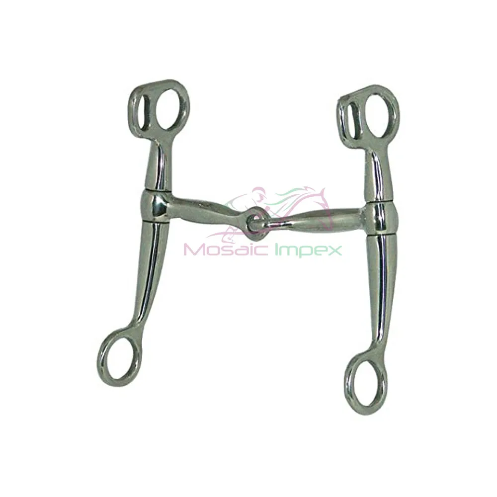 Mosaic Impex Horse Equipment Racing Bits Stainless Steel Weymouth Bits Improved Medium Port Mouth with Hooks and Curb Chain