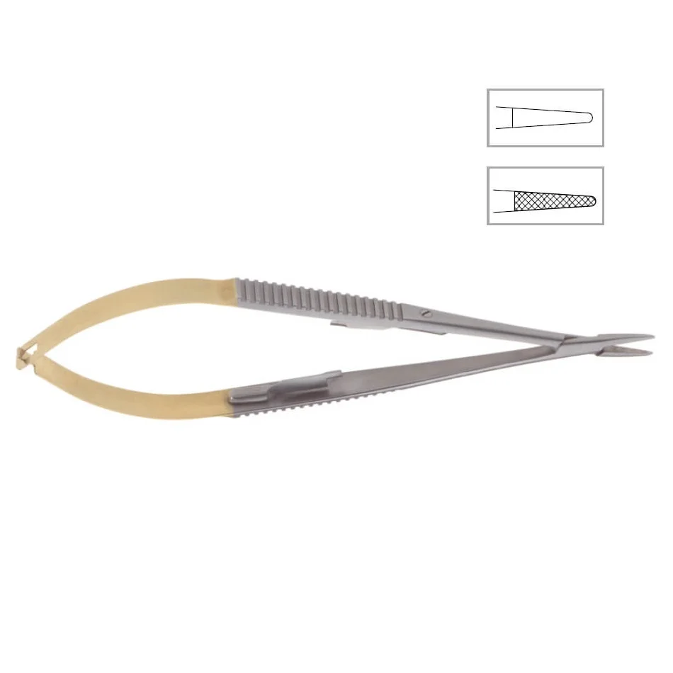 Иглодержатель Castroviejo с вставкой из карбида вольфрама 15 см прямой замком