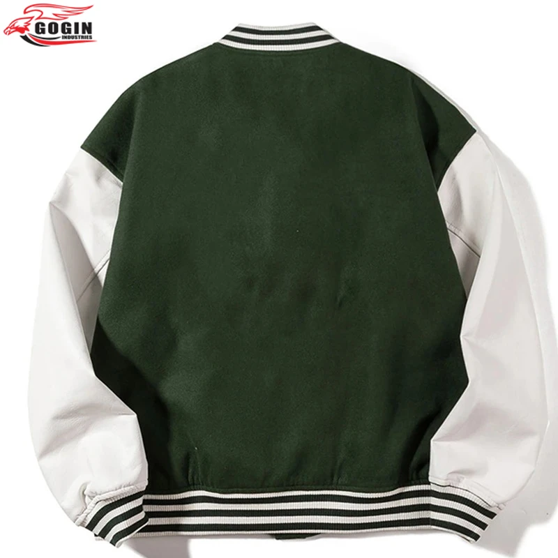 2022 Hip Hop Embroidery College Jackets Mens Patchwork Color Block Bomber baseball Jacket Women Baseball Coats Unisex
