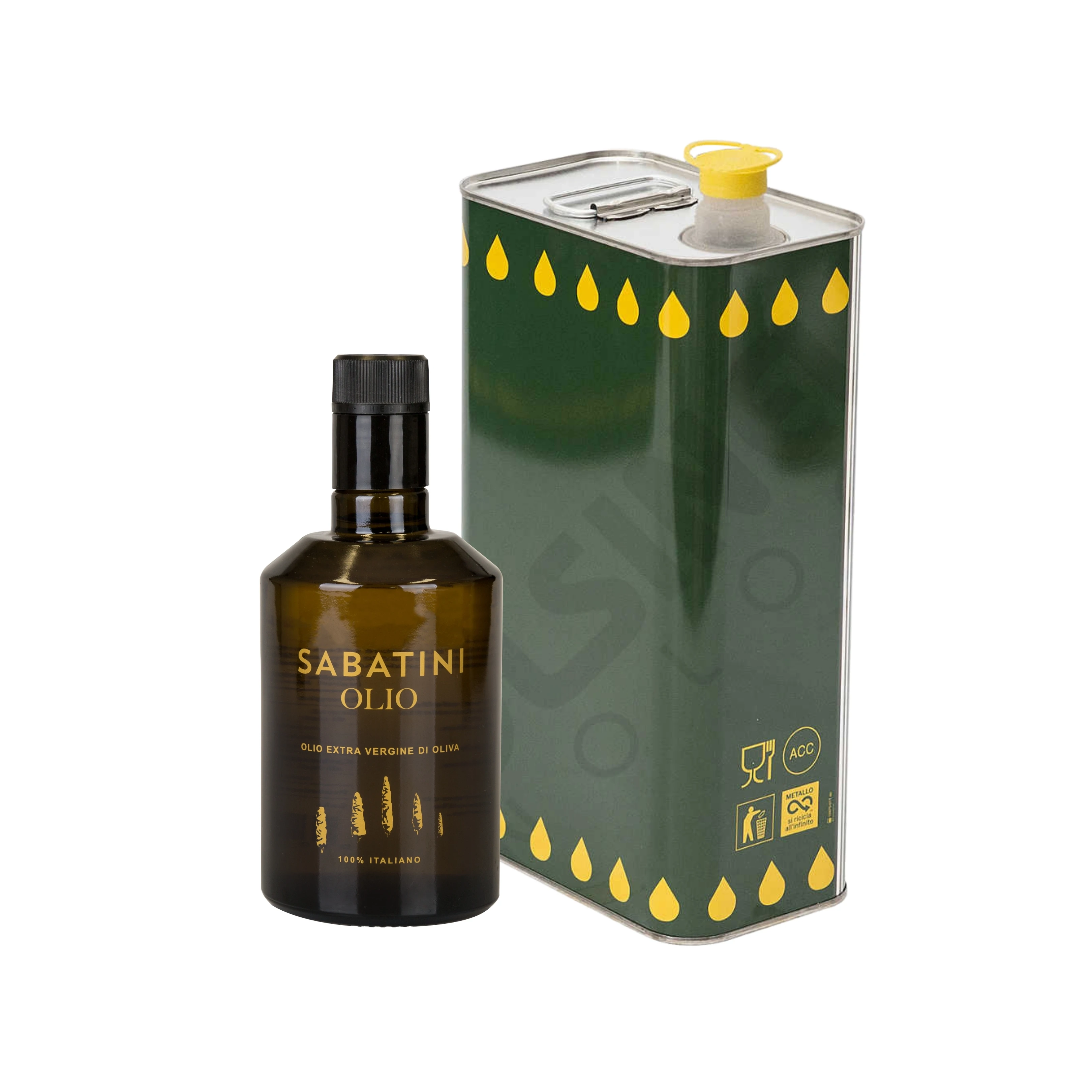 Combo High Quality Italian Extravirgin Olive Oil  Sabatini Olio  50 cl- 3 lt