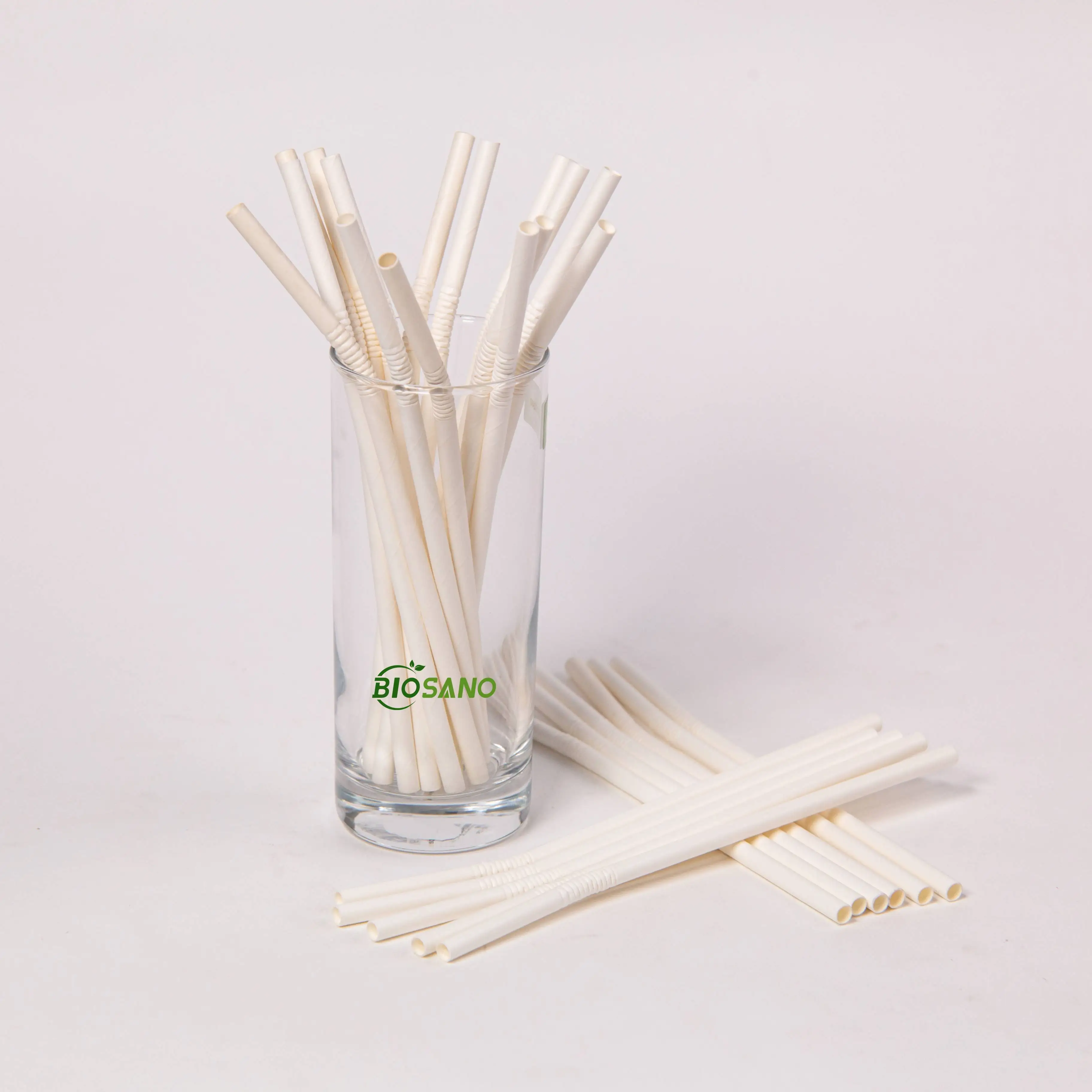 Biosano environment friendly bio pla paper plastic organic hard folded black color changing cow print juice drink rietjes straw