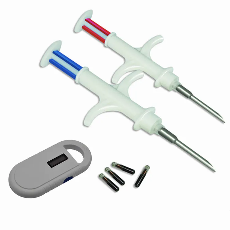 ISO 11784/5 ICAR 2.12x12mm RFID Pet Microchip Implant with Needle for Cattle/Dog/Cat Livestock