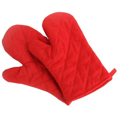  100% Cotton Silicone Printing Kitchen Oven Mitten Mitts and Pot Holder Heat