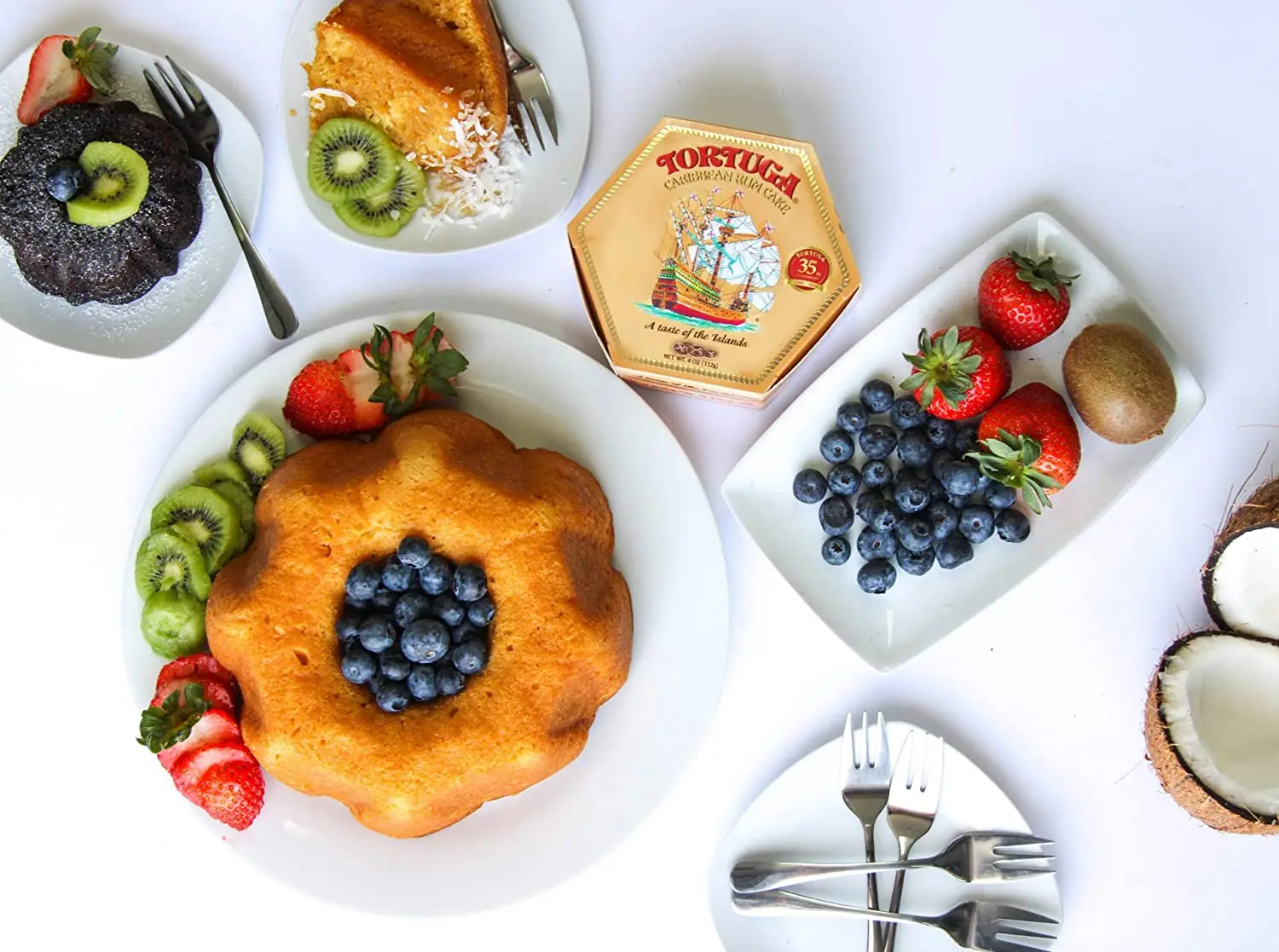 
TORTUGA Caribbean CHOCOLATE Flavor - 4 oz Rum Cake - The Perfect Premium Gourmet Gift for Gift Baskets Giveaways 