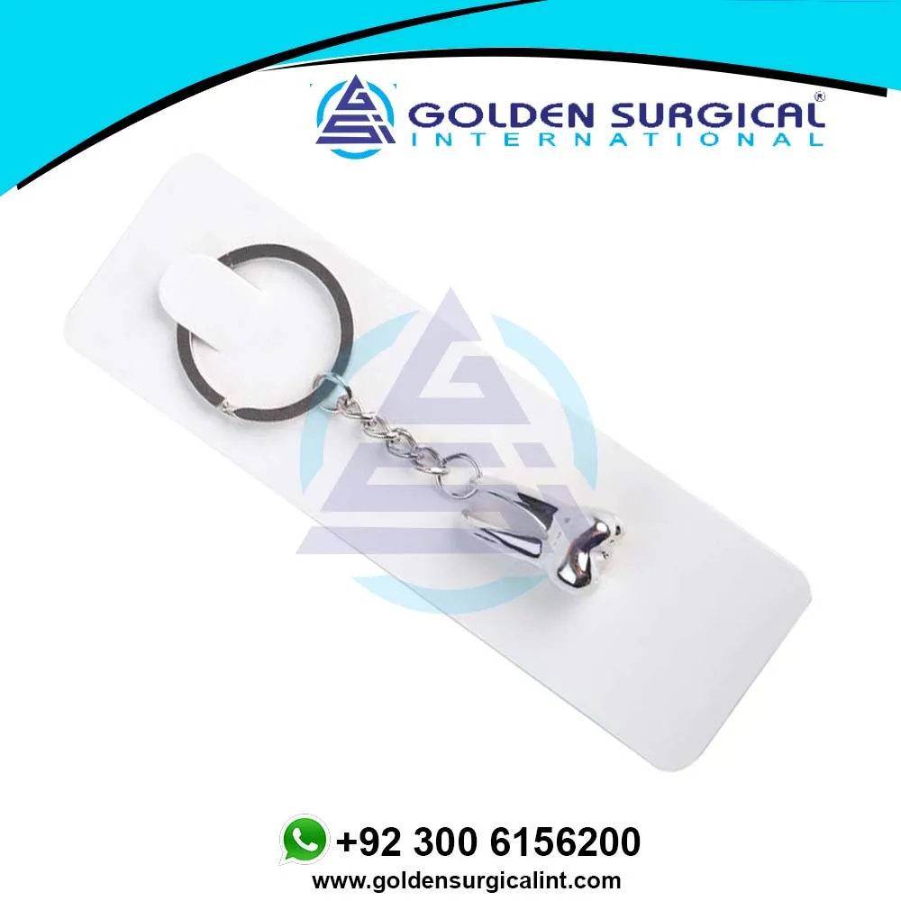 Custom Teeth Keychain Dentist Decoration Key Chains Stainless Steel Tooth Model Shape Dental Clinic Gift Wholesale