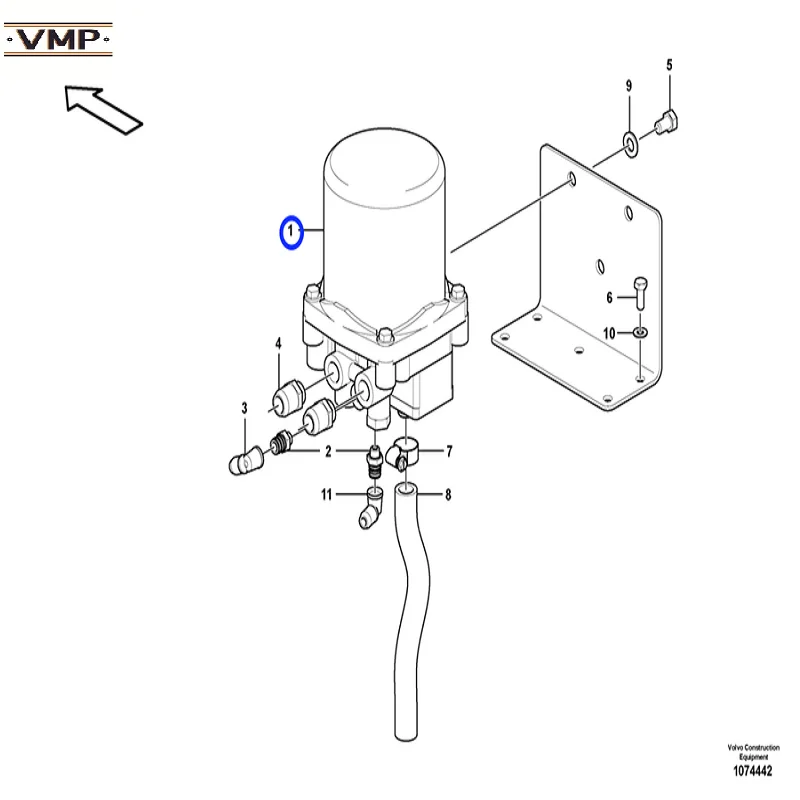 Воздушная сушилка VOE11117870 для L180H HL L250G L220H L150G L180G колесные погрузчики-VMP