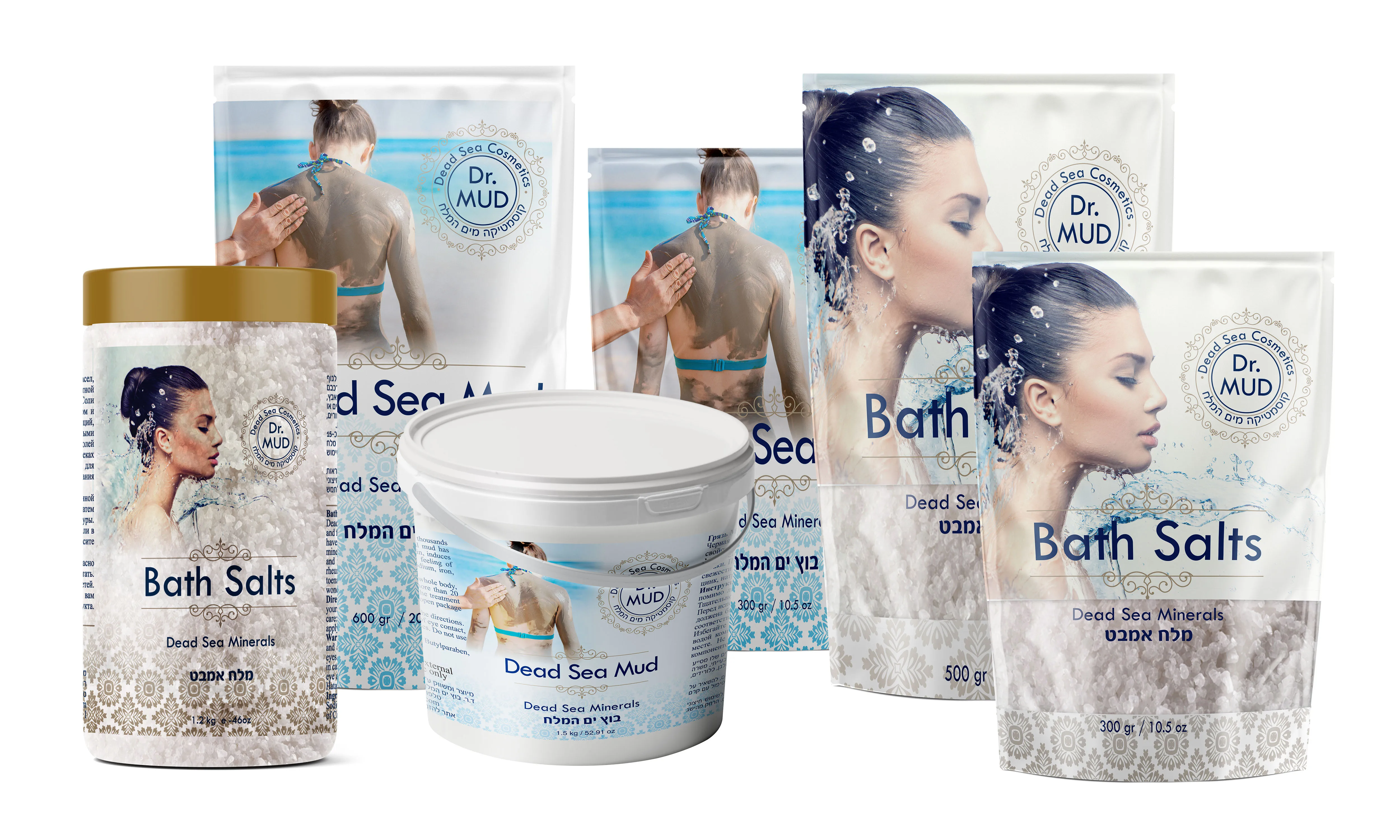 Dead Sea Bath Salt 500g Lavender(Blue) by Dr.MUD Dead Sea Cosmetics