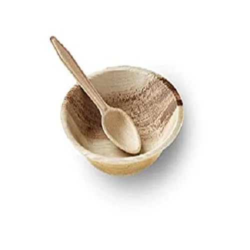 organic disposable Biodegradable areca leaf Plates and Wholesale Palm Leaf Areca bowls spoon
