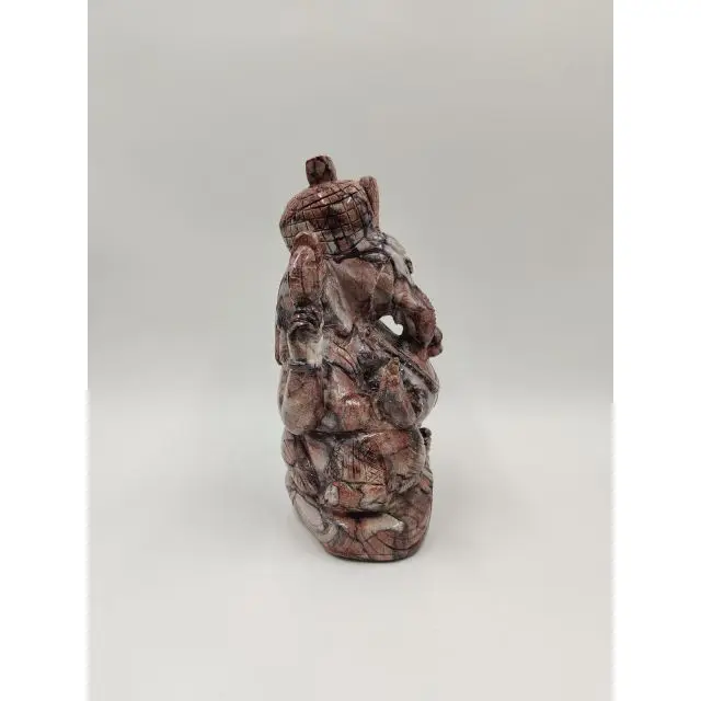 Porcelain Jasper Ganesha  Hand Carved Ganesh Idol For Home Decor Red Jasper Ganesha Figurine Home Decor Statue