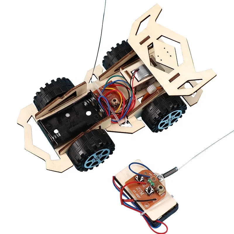 kids science diy four wheel drive race magic toy car