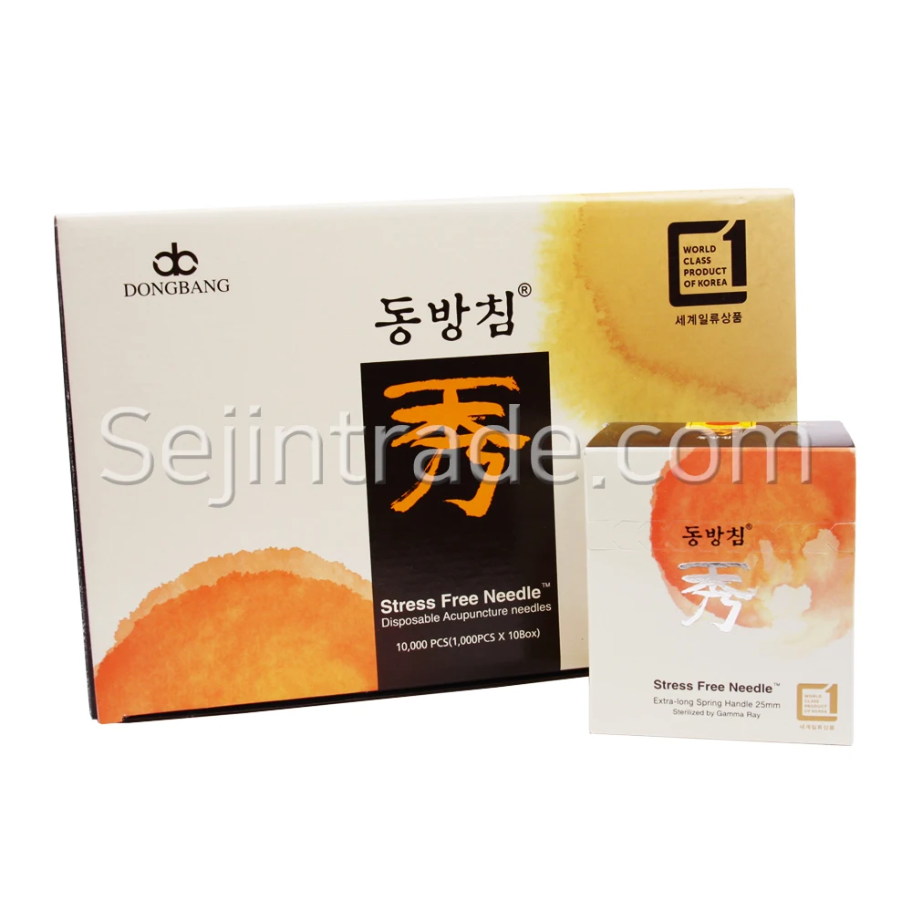 Dong Bang Acupuncture NEEDLE Pouch Package Acupuncture 25mm Handle Needles Special, Stainless Steel DB108A (1,000 PCS/BOX)