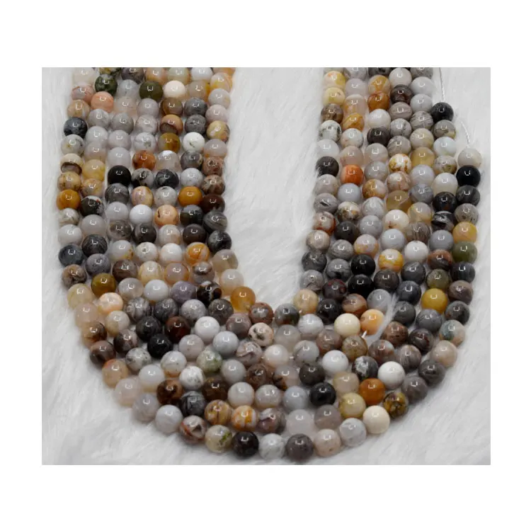 Top Selling Gemstone Decoration Factory Sale Bamboo Leaf 8mm Round Beads from Reliable Supplier