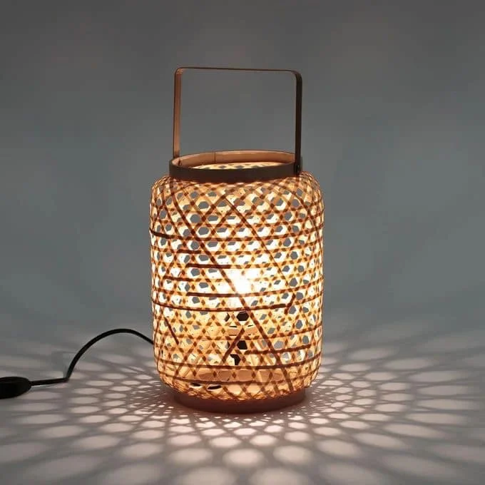 Vietnam Wooden Ceiling Hanging Pendant Light Double Layer Furniture Bamboo Handicraft Lamp For Home Decoration, Gift, Business