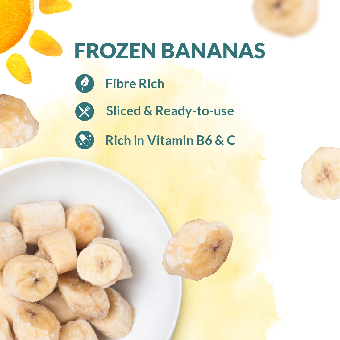 2021 Dole IQF Fruits Bulk Supplier - Frozen Cavendish Banana Slices from Philippines
