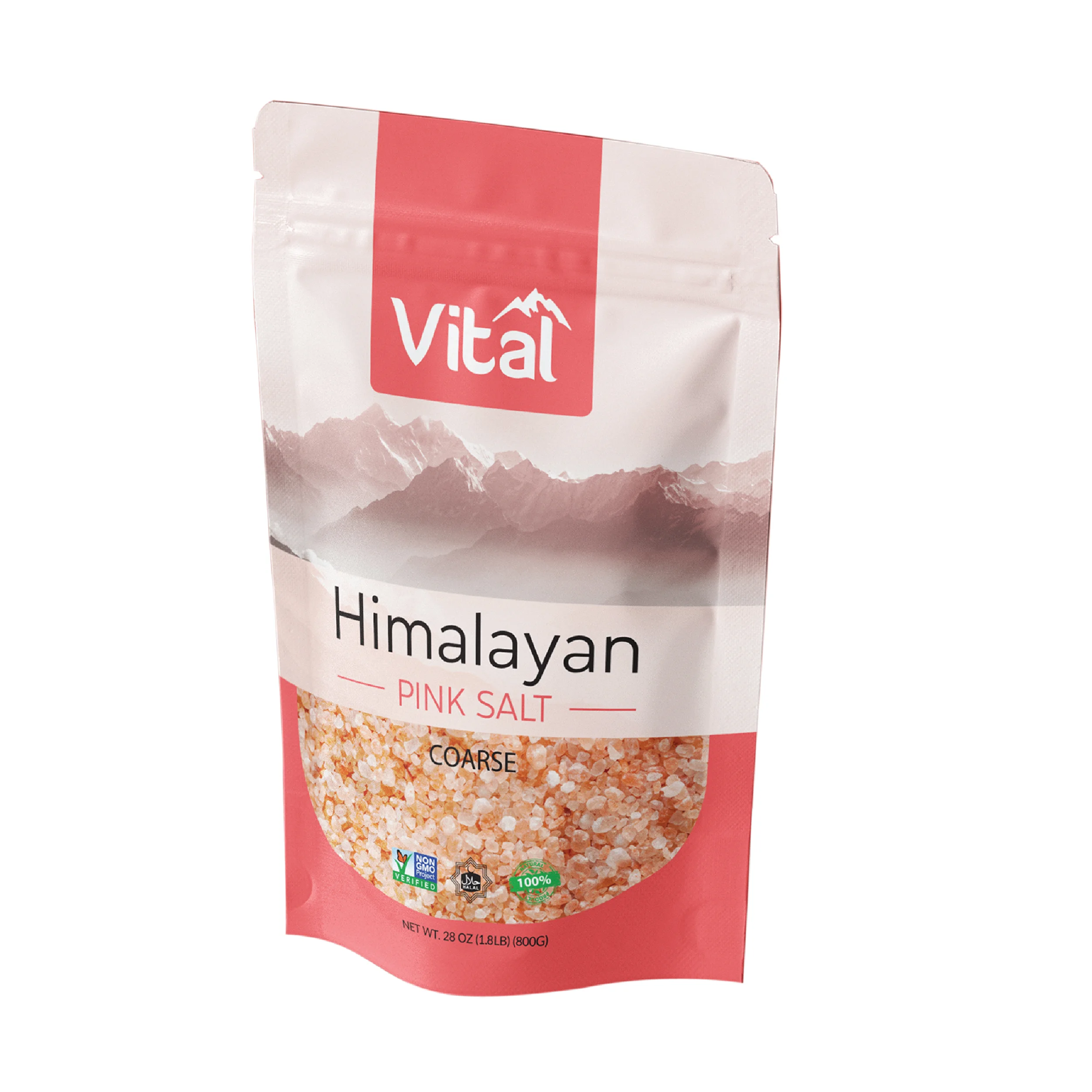 
Himalayan Pink Salt - Coarse Standup Pouch 
