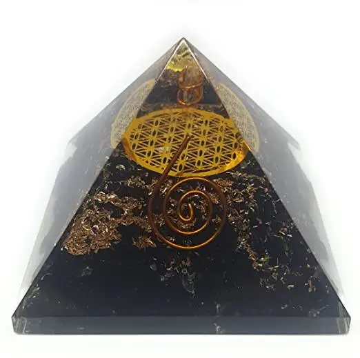Черный турмалин оптовая продажа Orgone исцеление и энергетическая пирамида высокополированная оргонитовая Пирамида