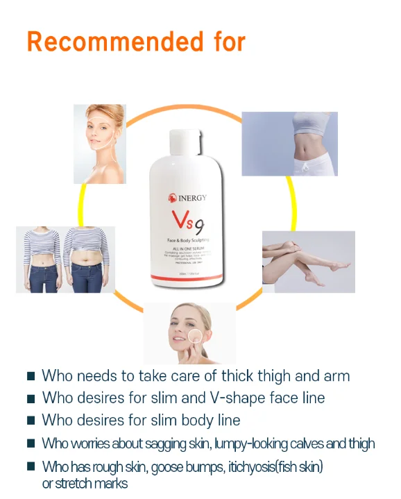Корейская косметика для тела и лица скульптурный диетический гель для похудения Сжигание жира потеря веса инерджи VS9 Сыворотка для похудения 200 мл