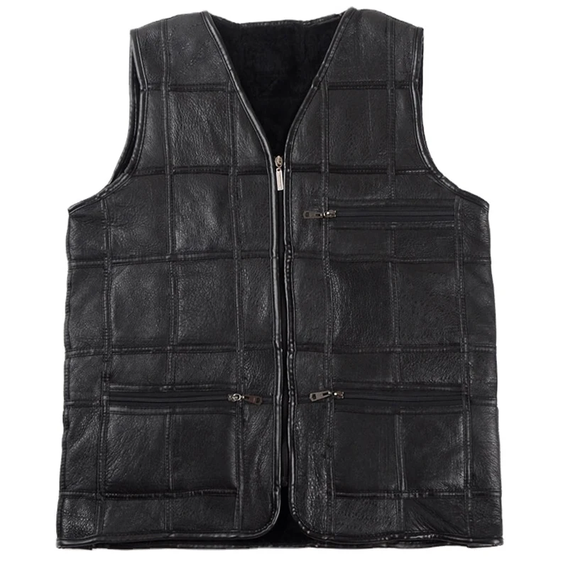  Лидер продаж мужской кожаный жилет для мужчин полностью Изготовленный под заказ