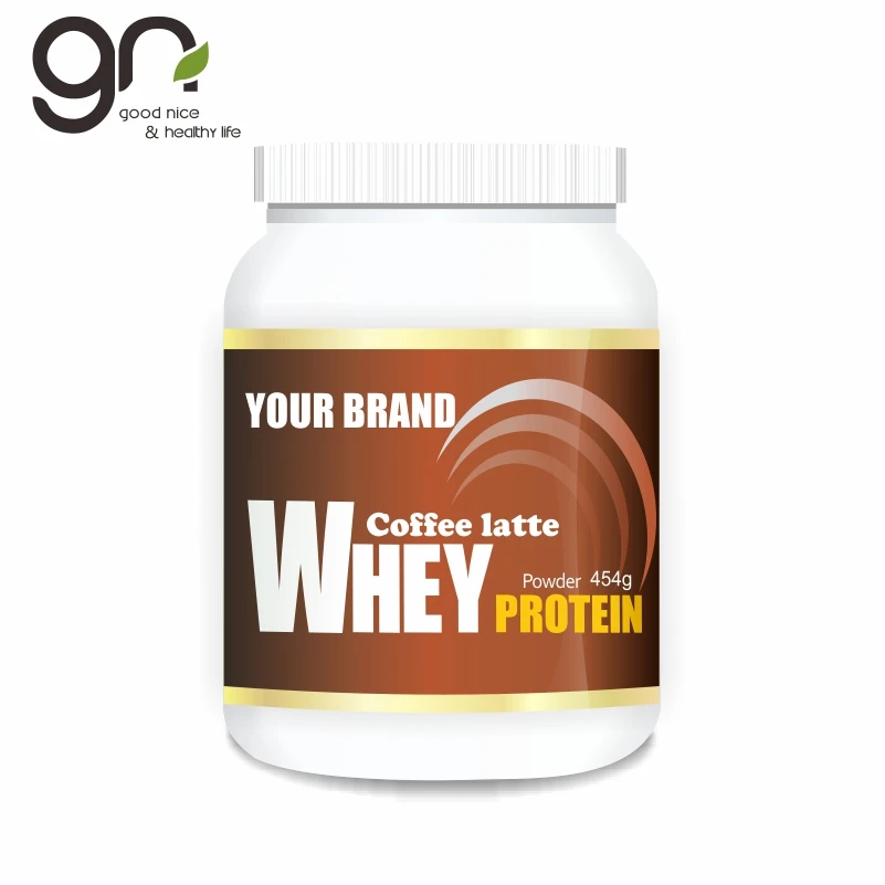 
coffee latte flavor Whey Protein powder could make strengthen muscles and lose weight that we accept OEM - ODM 