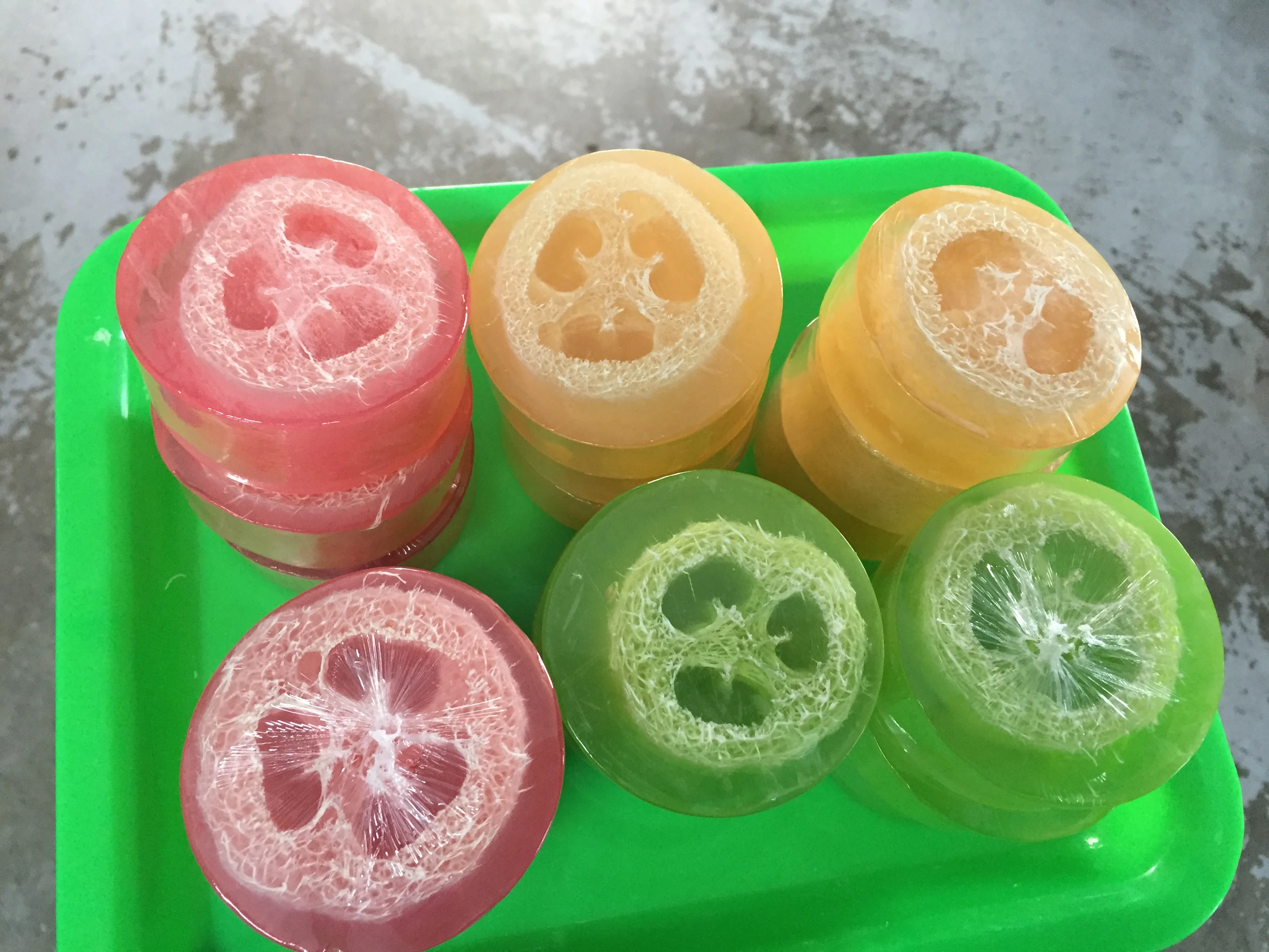 Organic Loofah lovely looked handmade glycerin Soap