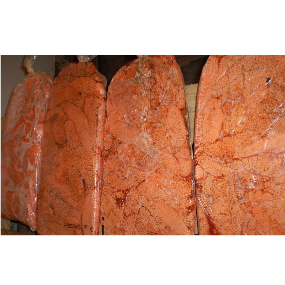 Lunskoe морская натуральная 90 г Охлажденная красная лосося Икра оранжевая бутылка стеклянная упаковка для хранения еды цвет замороженная