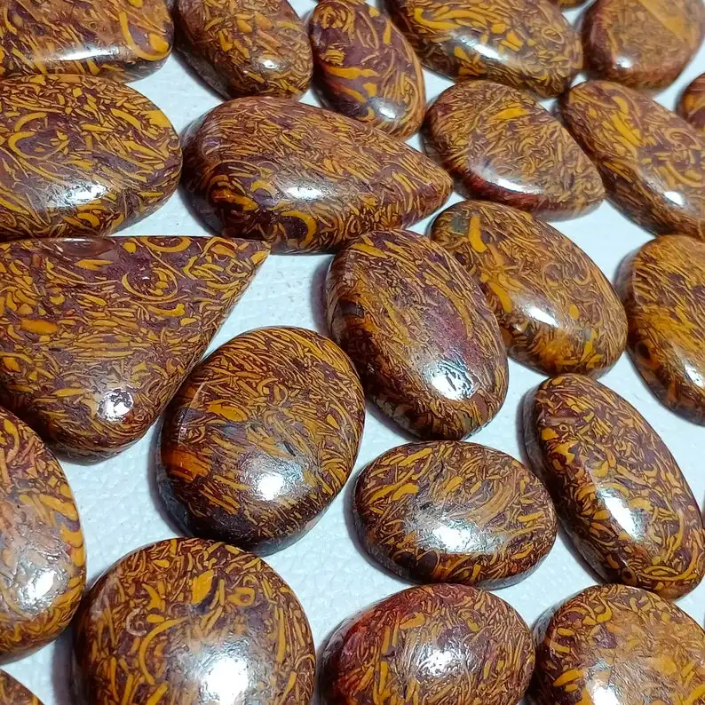 Natural Mariam Jasper Cabochon Gemstone Mariam Loose Stone Mix Shape and Size for Jewelry Pendants & Rings Making Use Bulk Sale