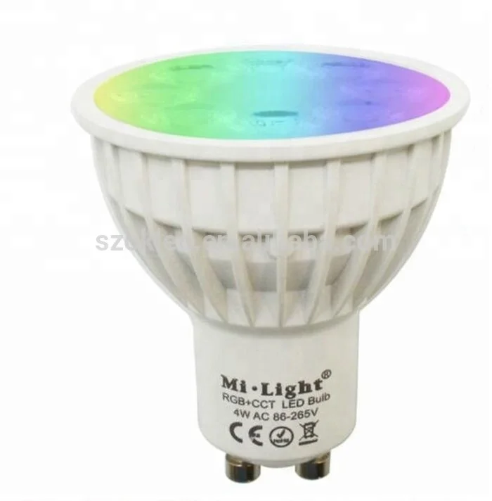 MR16/GU10 4W RGB + CCT color temperature lighting remote controlled rgb+CCT color change dimmable led spotlight