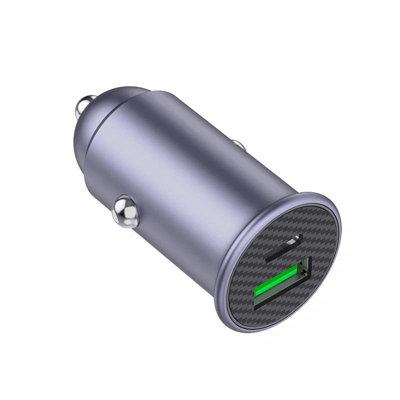 USB C car charger USB-C 60W & USB-A 30W dual port car charger with CE ROHS KC certificates