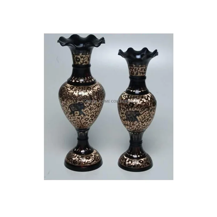 Decorative Flower Vase Aluminium Metal Design Custom Finishing Available Best Floor Design Metal Vases