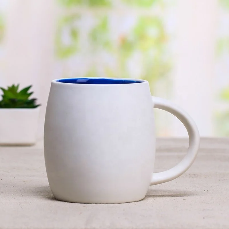 handmade ceramic  Color glaze wine barrel type ceramic mug with lid creative mug customized student coffee cup Customized