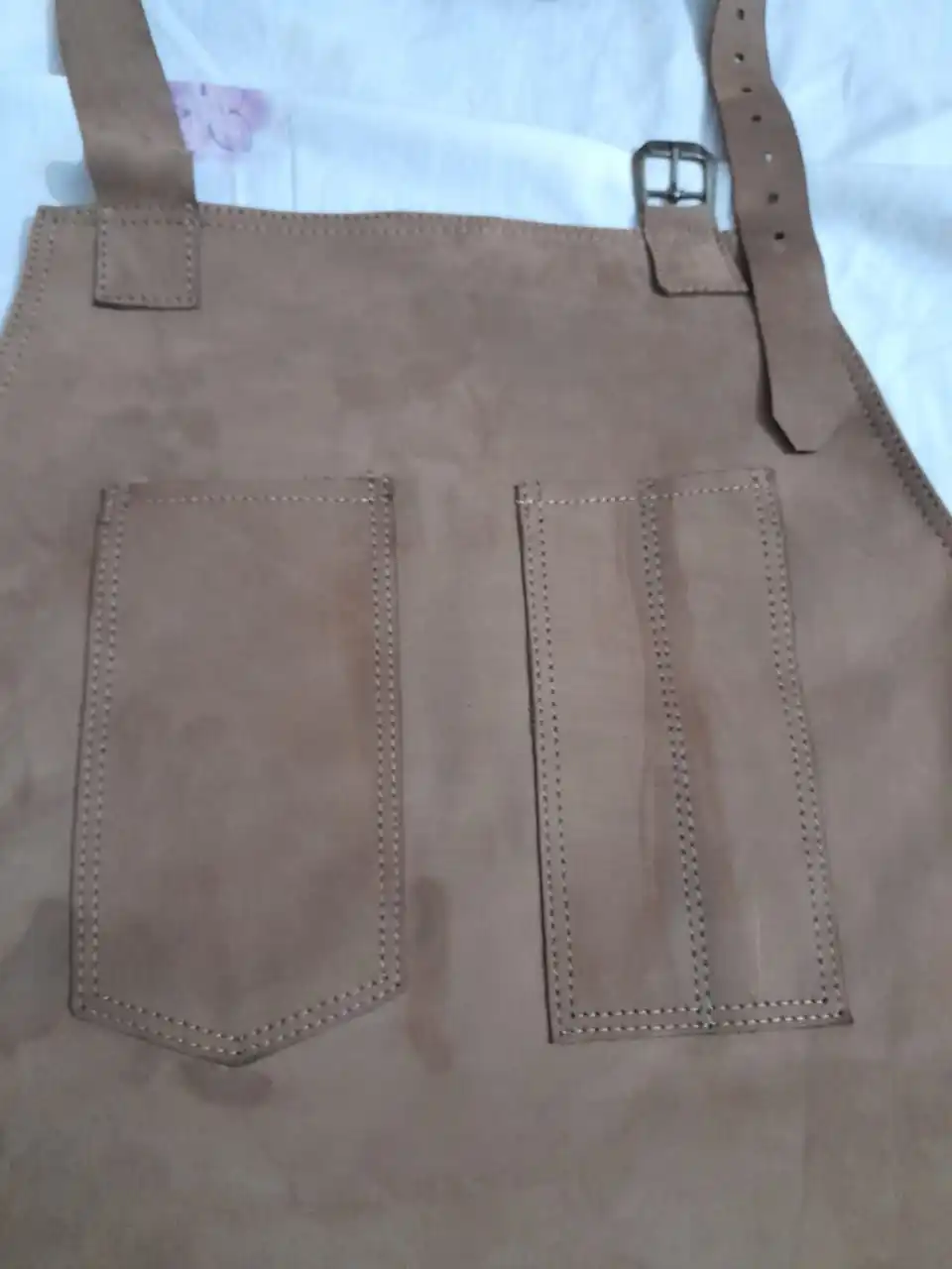 Hot Sale Suede Leather Wood Work Aprons High Quality Made Adjustable Height Works Custom Apron In Cheap Price