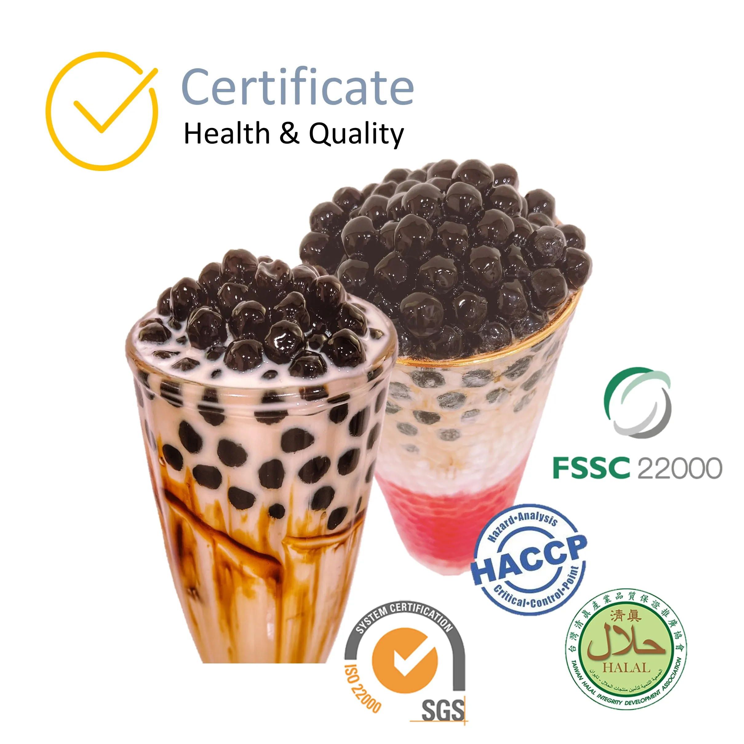 Taiwan Bubble Tea Supplier Tapioca Pearl 3kg size 9.5 mm~ 10.5mm