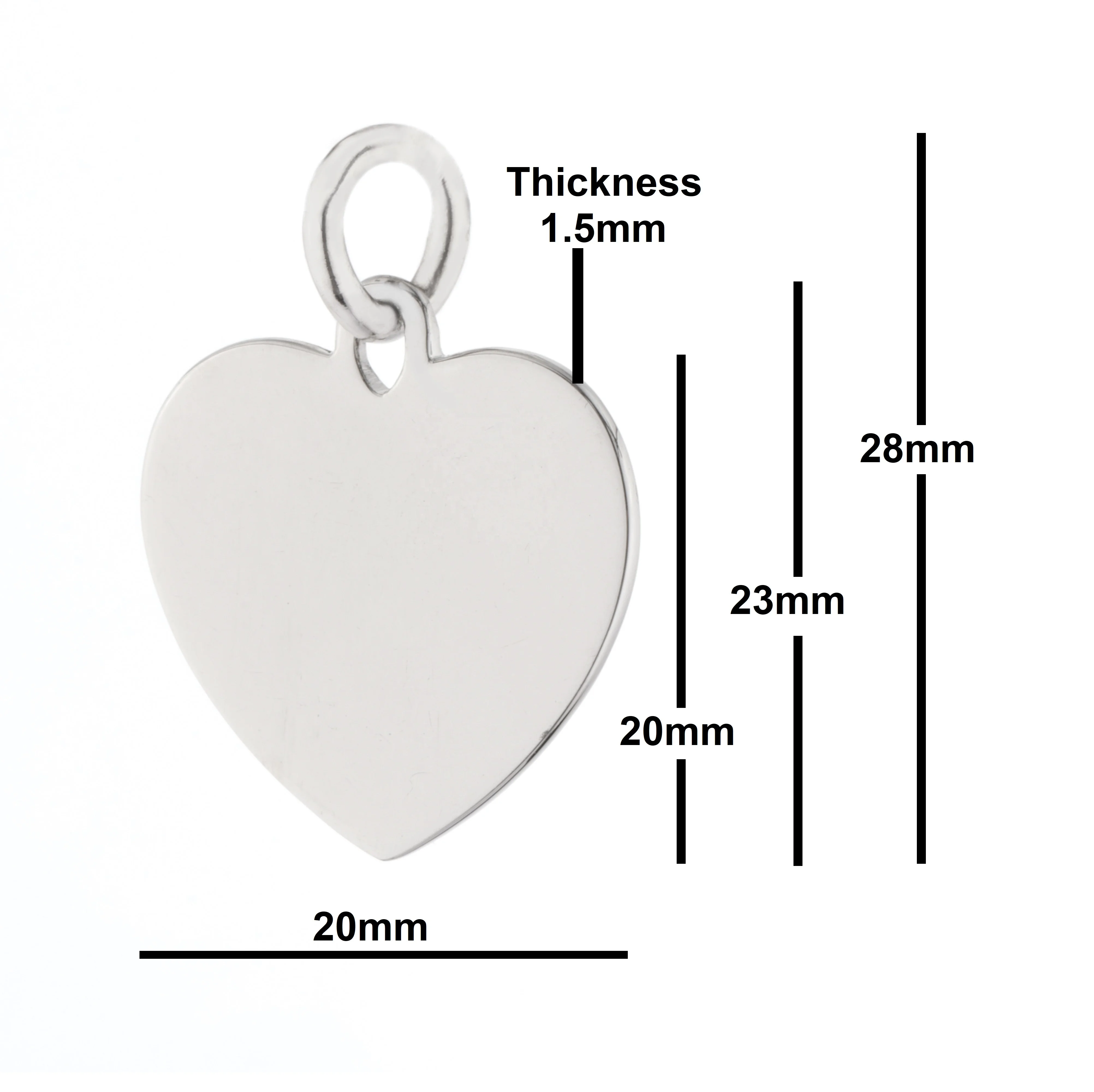 Silver jewelry pendant charm gold plated jewelry Plain Love Heart Disc pendant necklace Engraving silver heart pendants women