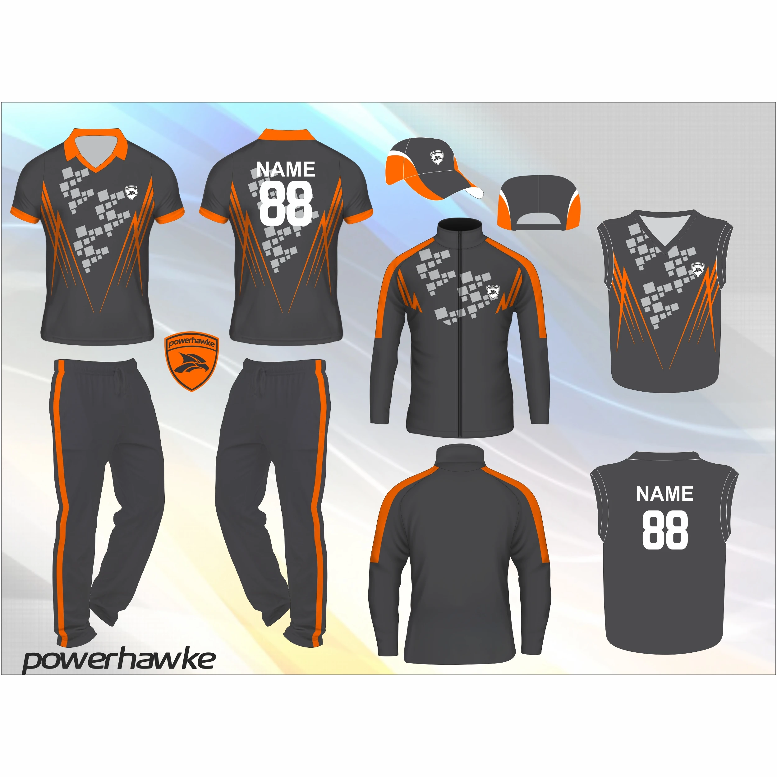 Custom sports t shirt designs cricket jersey uniform
