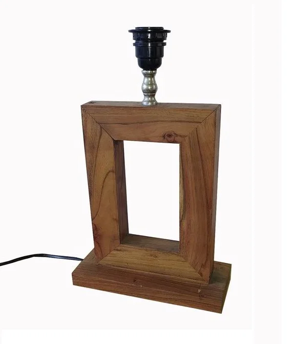 Modern Designer Wooden Table Lamp with round Shade Classic Style Bedside Room Decor 110V ABS Glass Body PC LED Light Source