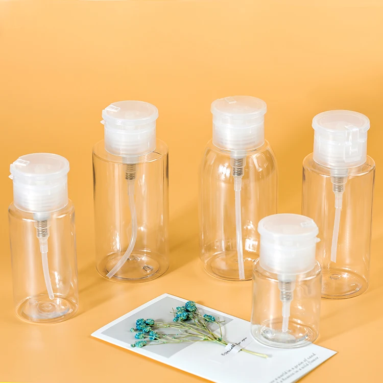 Top Wholesale 200ml Cosmetics Packaging Empty Plastic Screen Printing Screw Cap PET Plastic Flat Shoulder Bottles