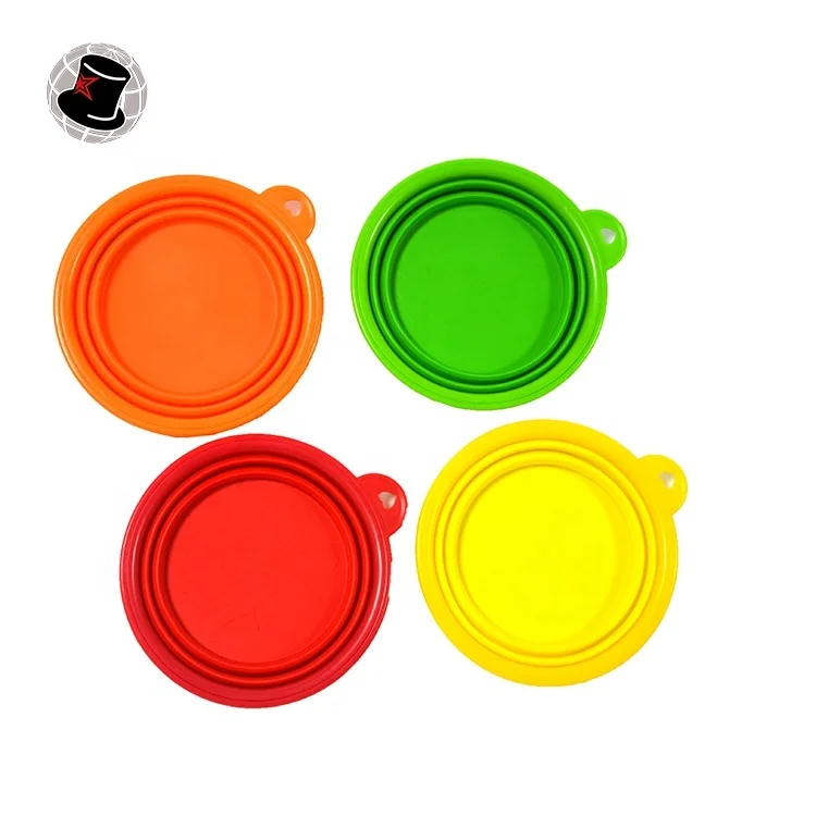 portable folding silicone foldable collapsible travel pet cat dog food bowl  metal pet food bowl silicone bowl pet