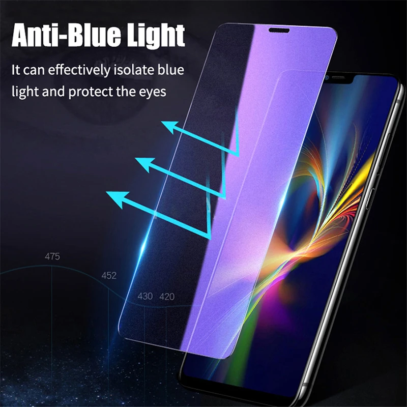 anti blue light tempered glass for iphone samsung Huawei Xiaomi Redmi Realme anti-blue screen protector