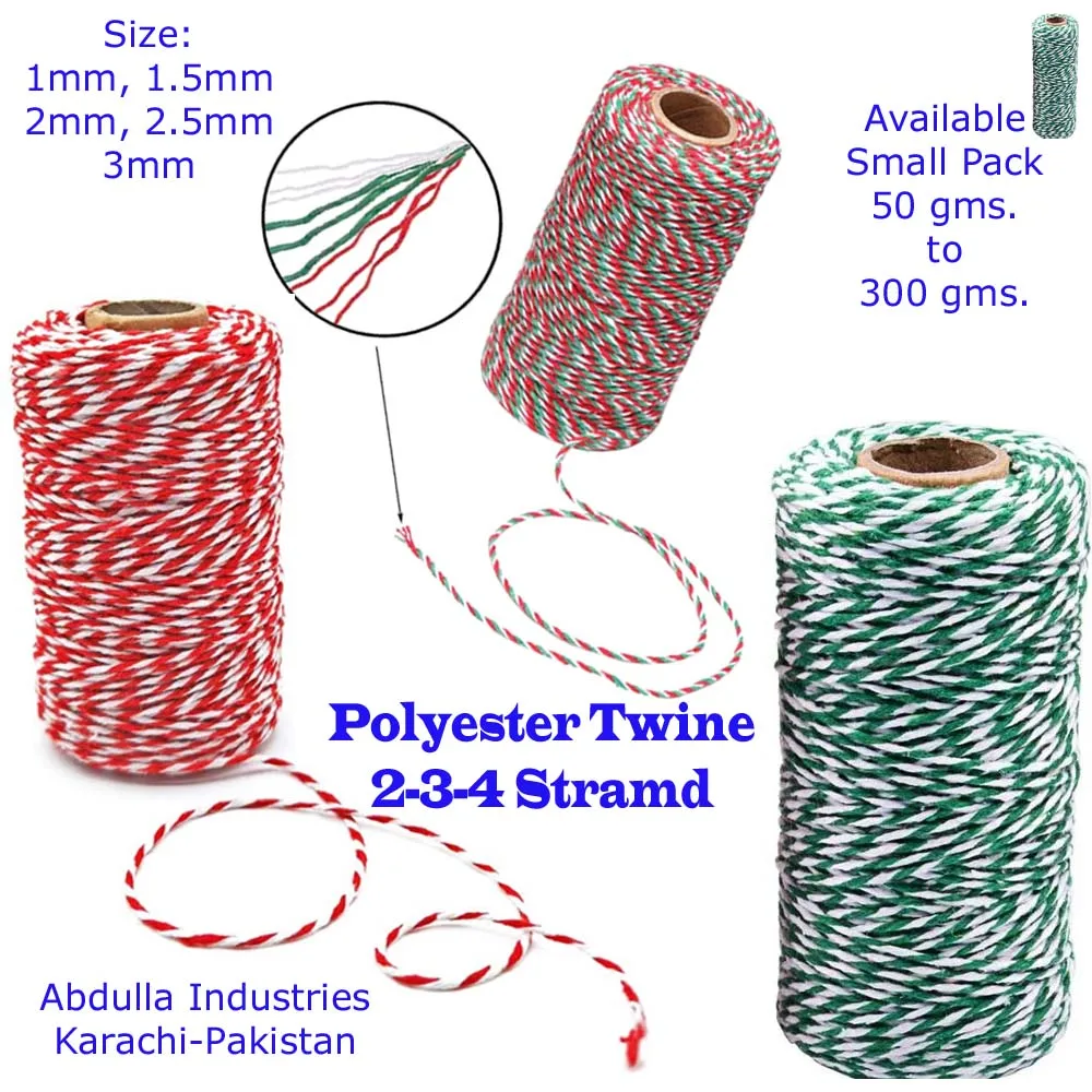 Двухцветный шпагат, разноцветный шпагат из полиэстера, трехцветный шпагат