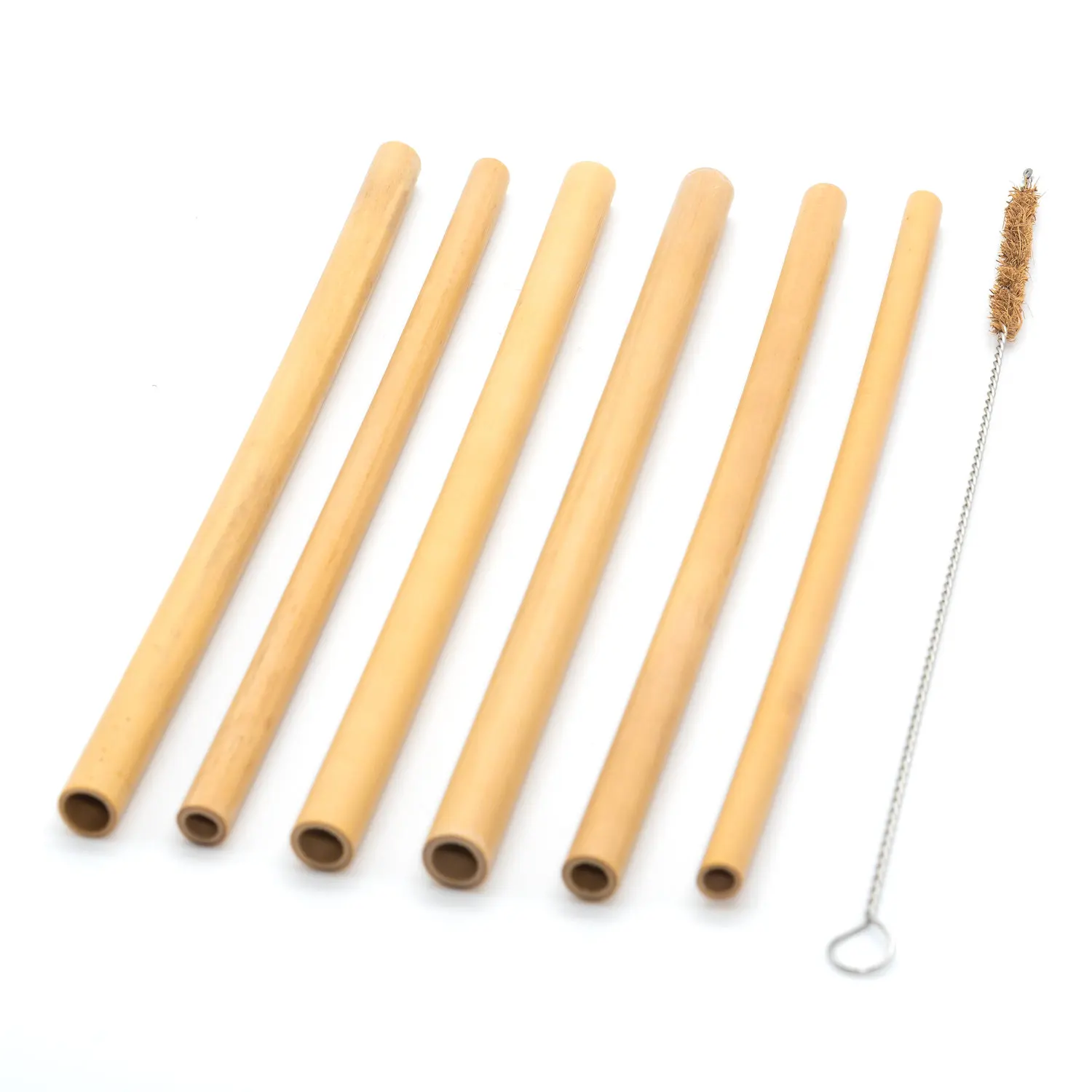 Multi-purpose bamboo bubble tea straw bamboo reusable straw set bamboo straws eco friendly