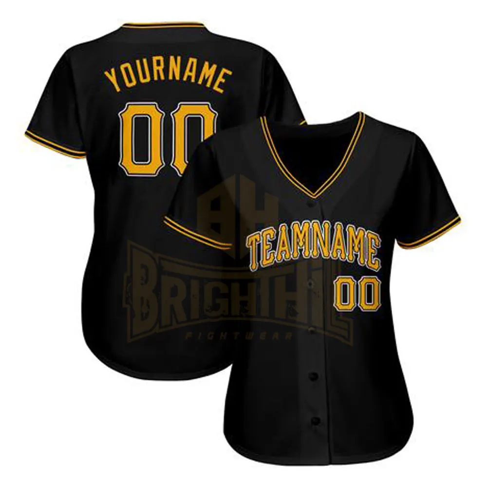 Good quality Sublimation Baseball Jersey Women full button